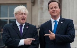 Boris Johnson and David Cameron: conflicted over the referendum