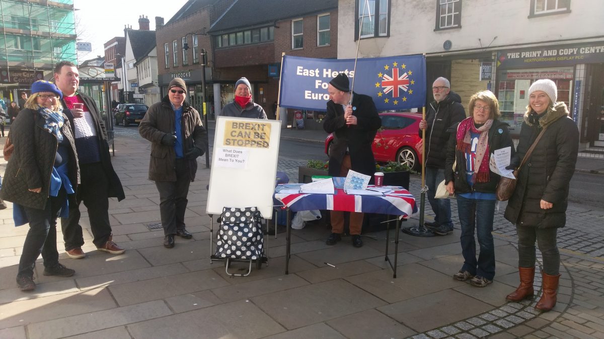 On the streets in Ware with East Herts for Europe